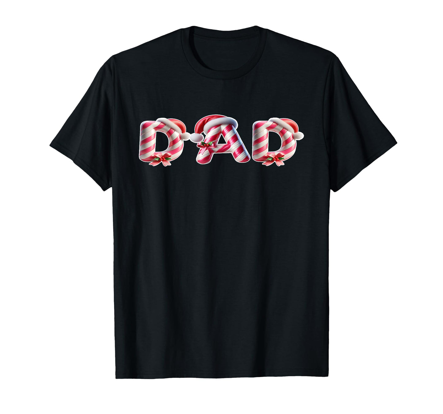 Candy Cane Christmas Daddy Dad Xmas Party T-Shirt