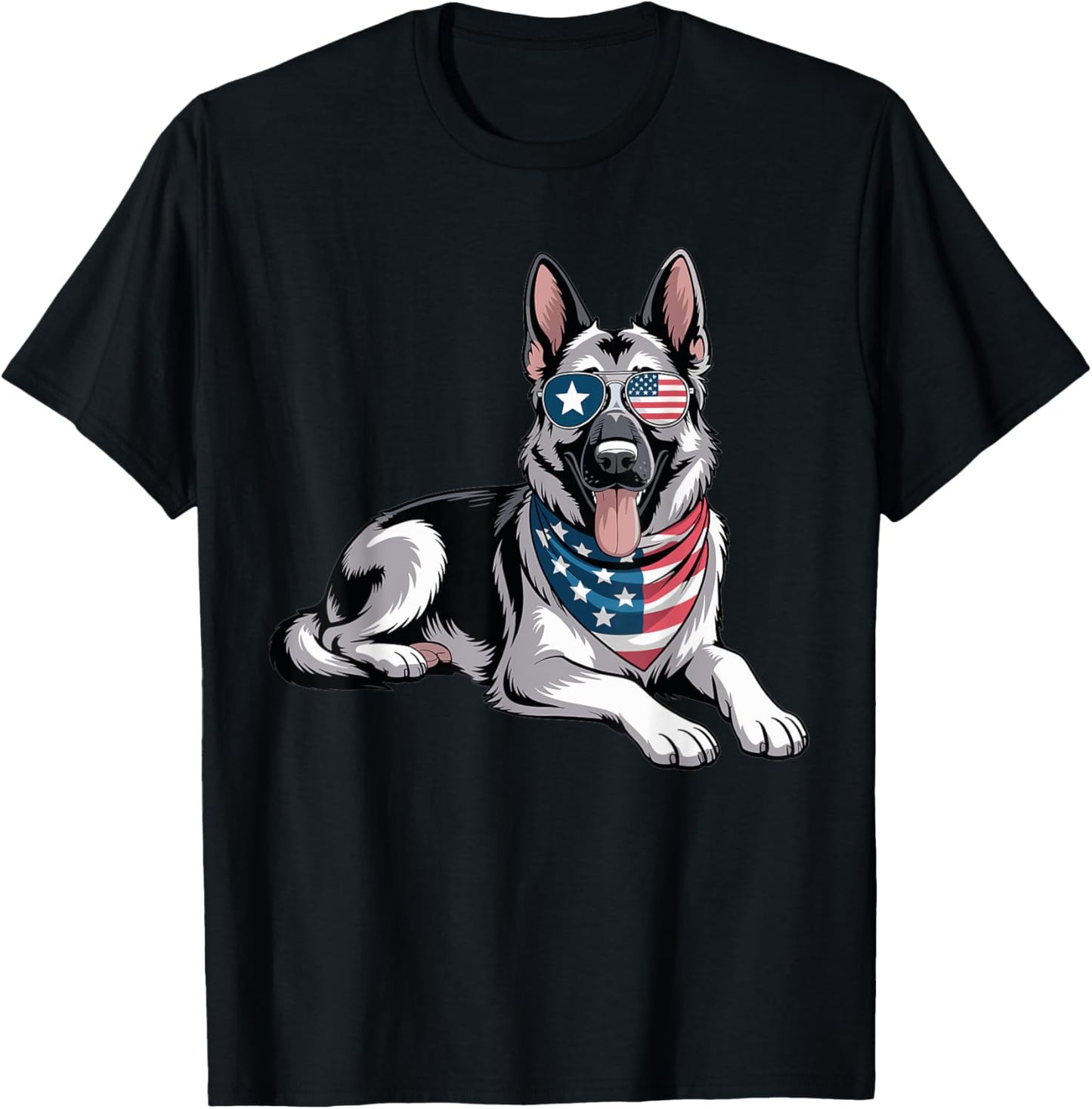 Patriotic German Shepherd Dog American Flag 4Th Of July T-Shirt
