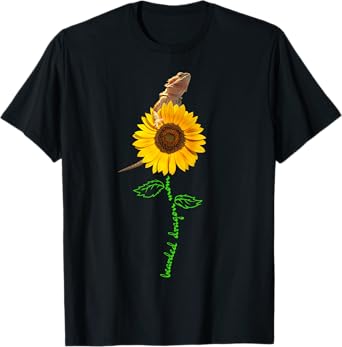 Bearded Dragon Mom Sunflower Pogona Beardie Pet Lovers Owner T-Shirt