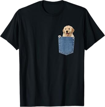 Labrador In Pocket T Shirt Funny Dog Lovers Gifts T-Shirt