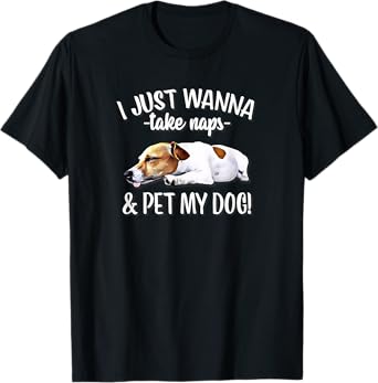 JRT Dog Lover Nap Jack Russell T-Shirt for Men Women Girls Kids