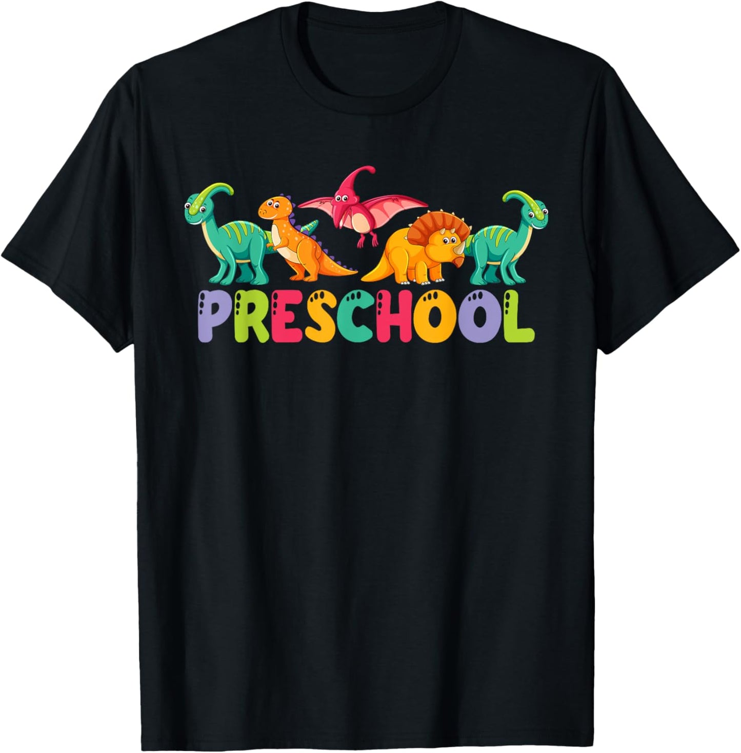 Retro Preschool Cute Dinosaur Preschool Teacher Kids Boys T-Shirt