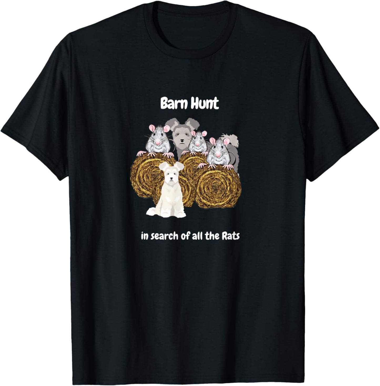 Funny Barn Hunt - in search of rats with a Pumi dog T-Shirt