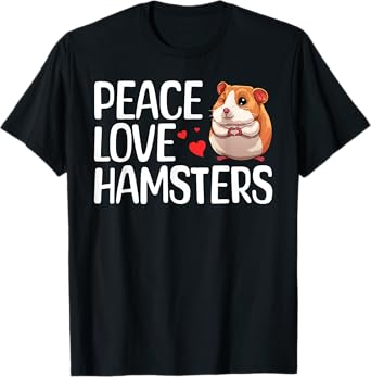 Cute Hamster Design For Men Women Kids Dwarf Hamster Lovers T-Shirt