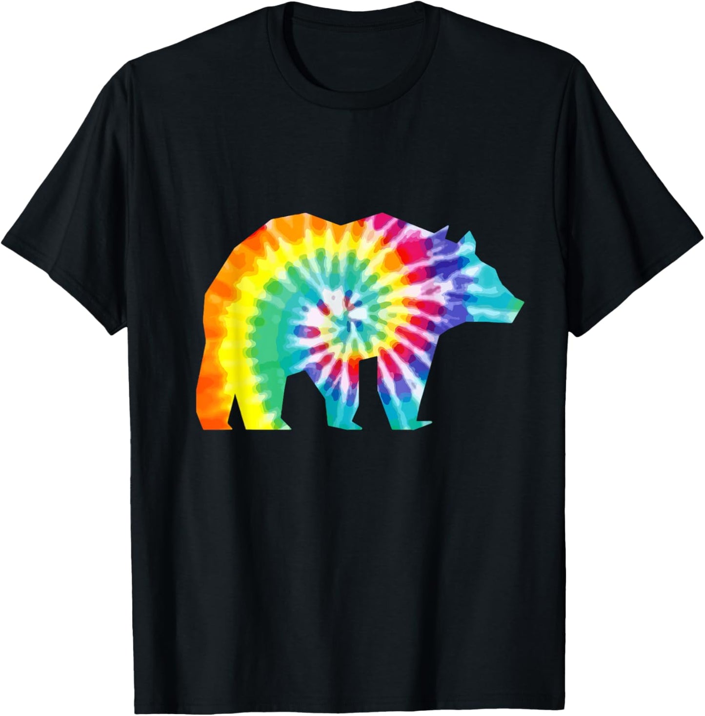Bear Tie Dye Vintage Retro Hippie Grizzly Bear T-Shirt