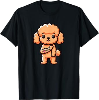 Toy Poodle I Love Grandpa Funny Dog Tattoo Men Women Kids T-Shirt
