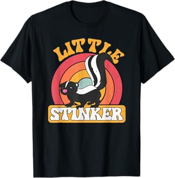 Little Stinker Skunk Pet Retro Vintage Skunk T-Shirt