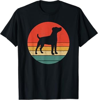 Patterdale Terrier Vintage Dog Silhouette Retro Dogs Gift Men Women Kids T-Shirt