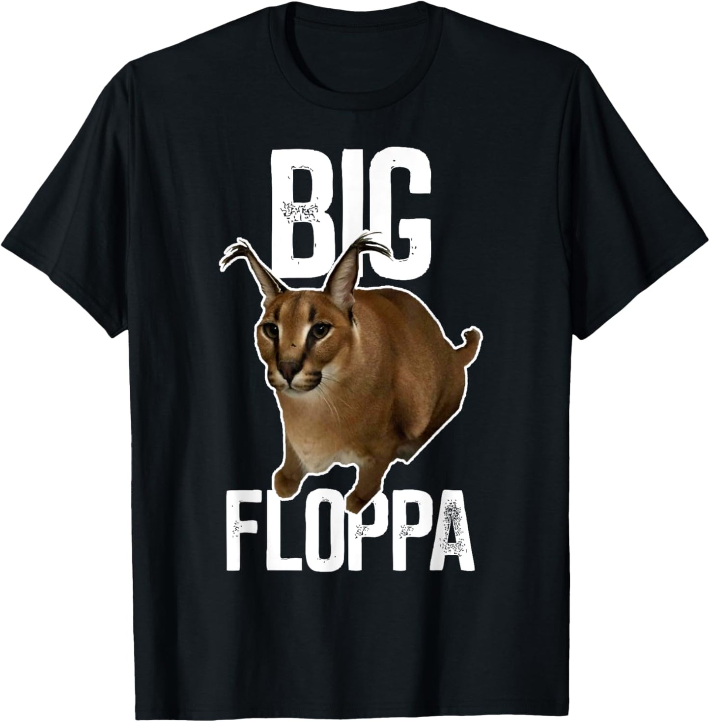 Big Floppa Caracal Cat Meme T-Shirt