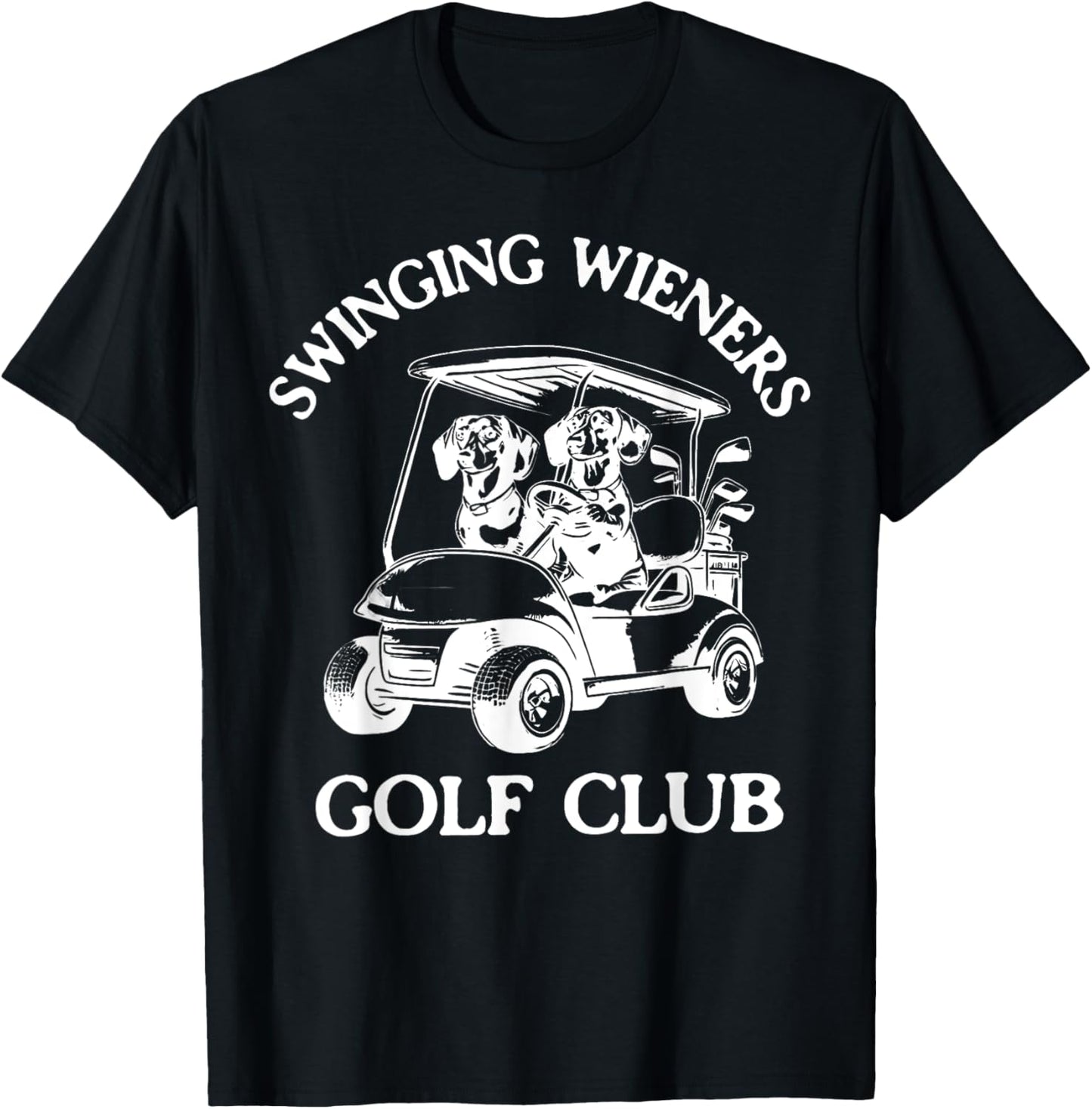 Swinging Wieners Golf Club Dachshund Wiener Dog Fathers Day T-Shirt