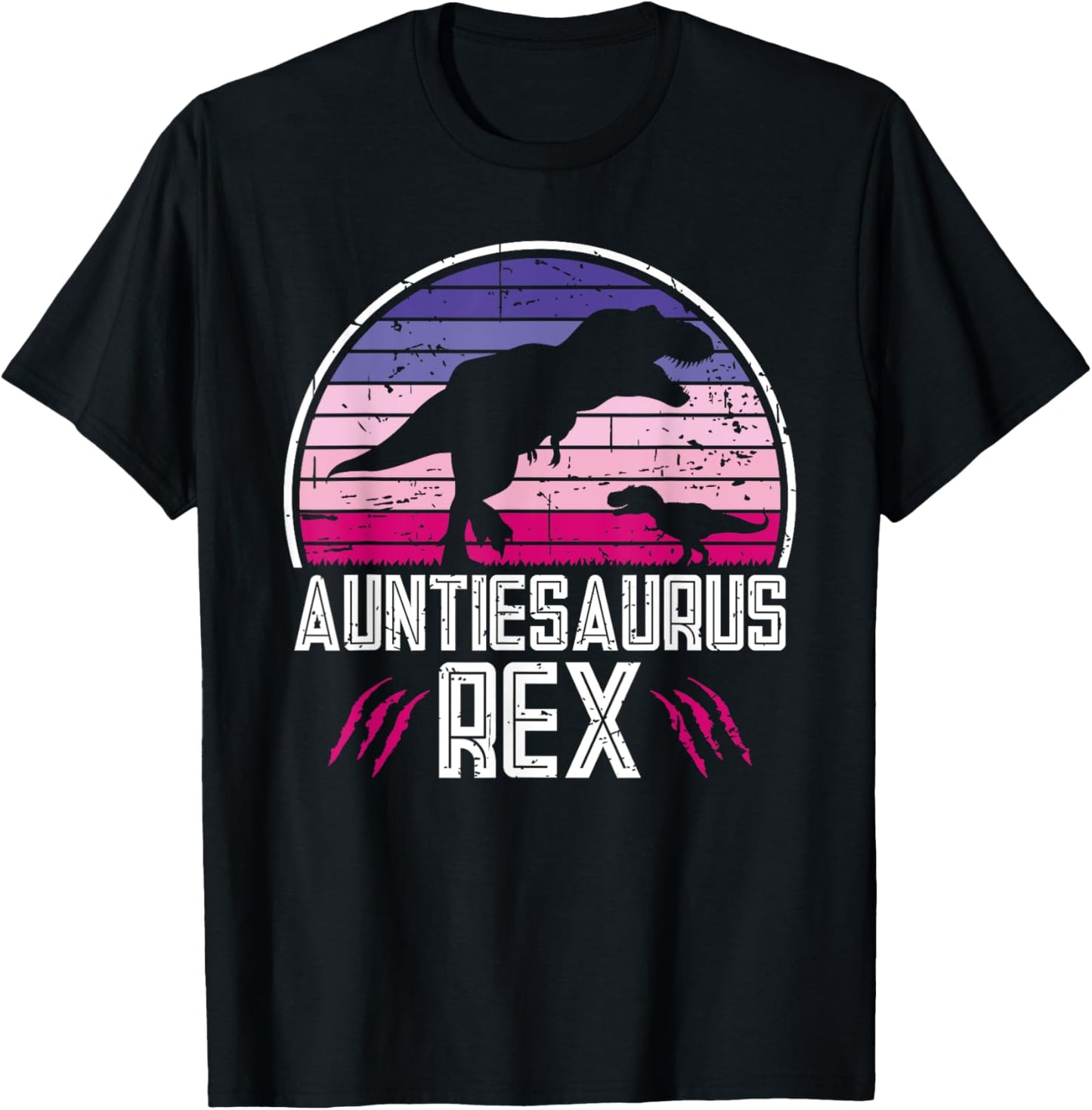 Auntiesaurus Rex - Auntie Aunt Saurus Dinosaur Vintage Retro T-Shirt
