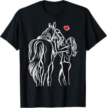Horse Lover Girl Women Horseback Riding T-Shirt