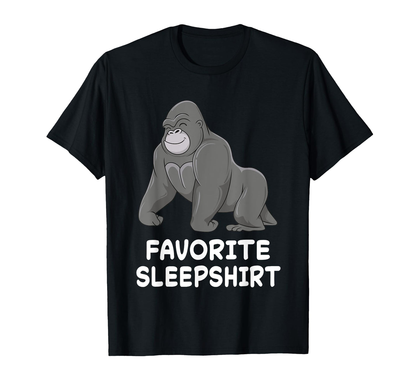 Gorilla Monkey Gorillas Nap Sleeping Sleep Pajama Nightgown T-Shirt