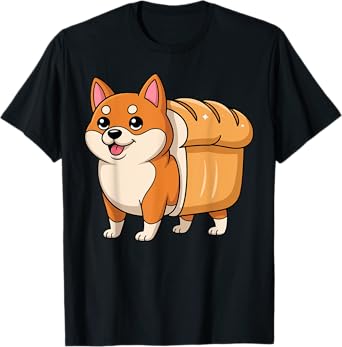 Vintage Shiba Inu Loaf of Bread Funny Dog Lover Retro Design Men Women Kids T-Shirt