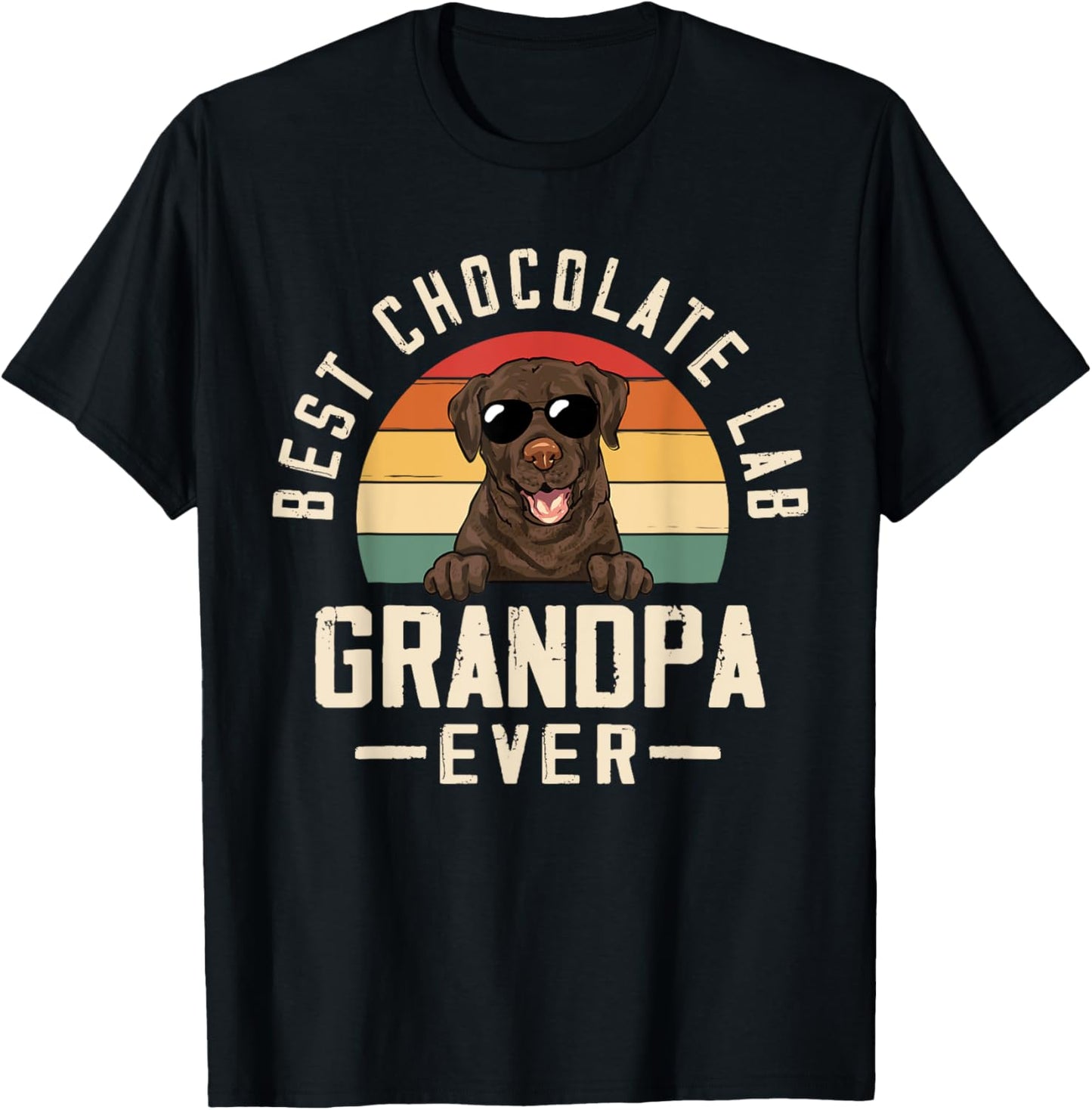 Chocolate Labrador Retriever Dog Grandpa Chocolate Lab T-Shirt