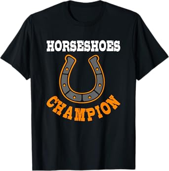 Horseshoes Champion Pitching Horse Lover Ferrier T-Shirt