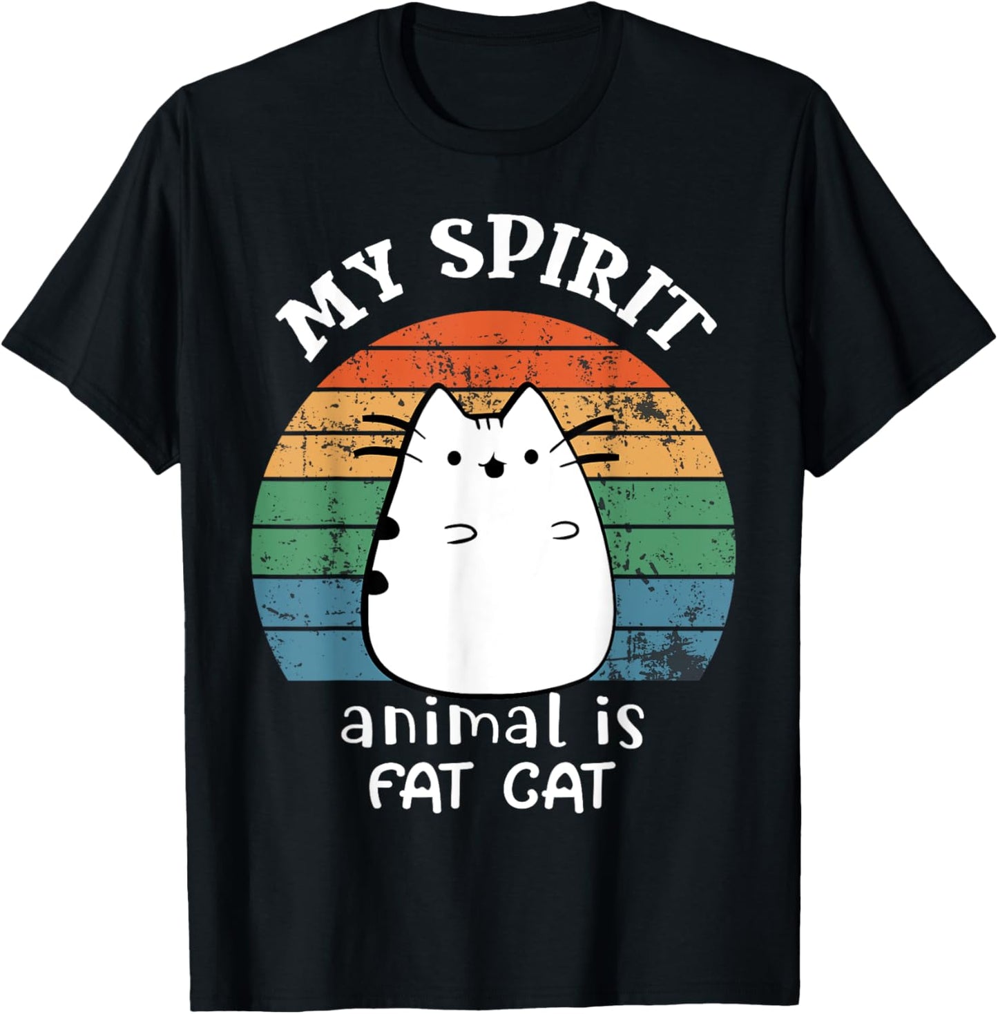 My spirit animal is fat cat For Fat Cat Lover Vintage Style T-Shirt