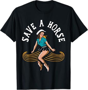 Save A Horse Ride A Mustache - Free Moustache Rides T-Shirt
