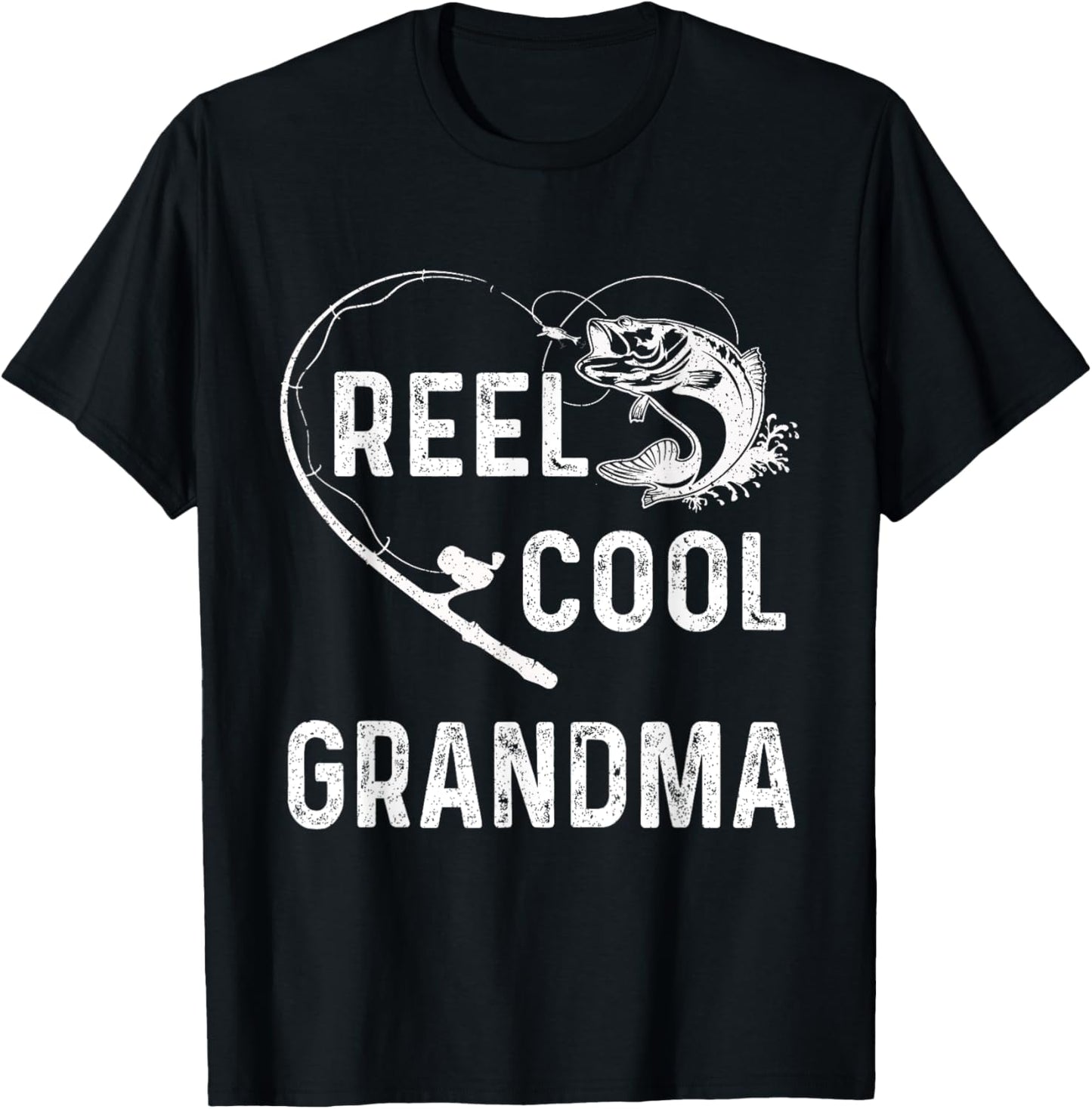 Reel Cool Grandma Retro Fishing Lover For Mothers Day T-Shirt