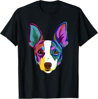 Colorful Splash Art Dog Rat Terrier T-Shirt