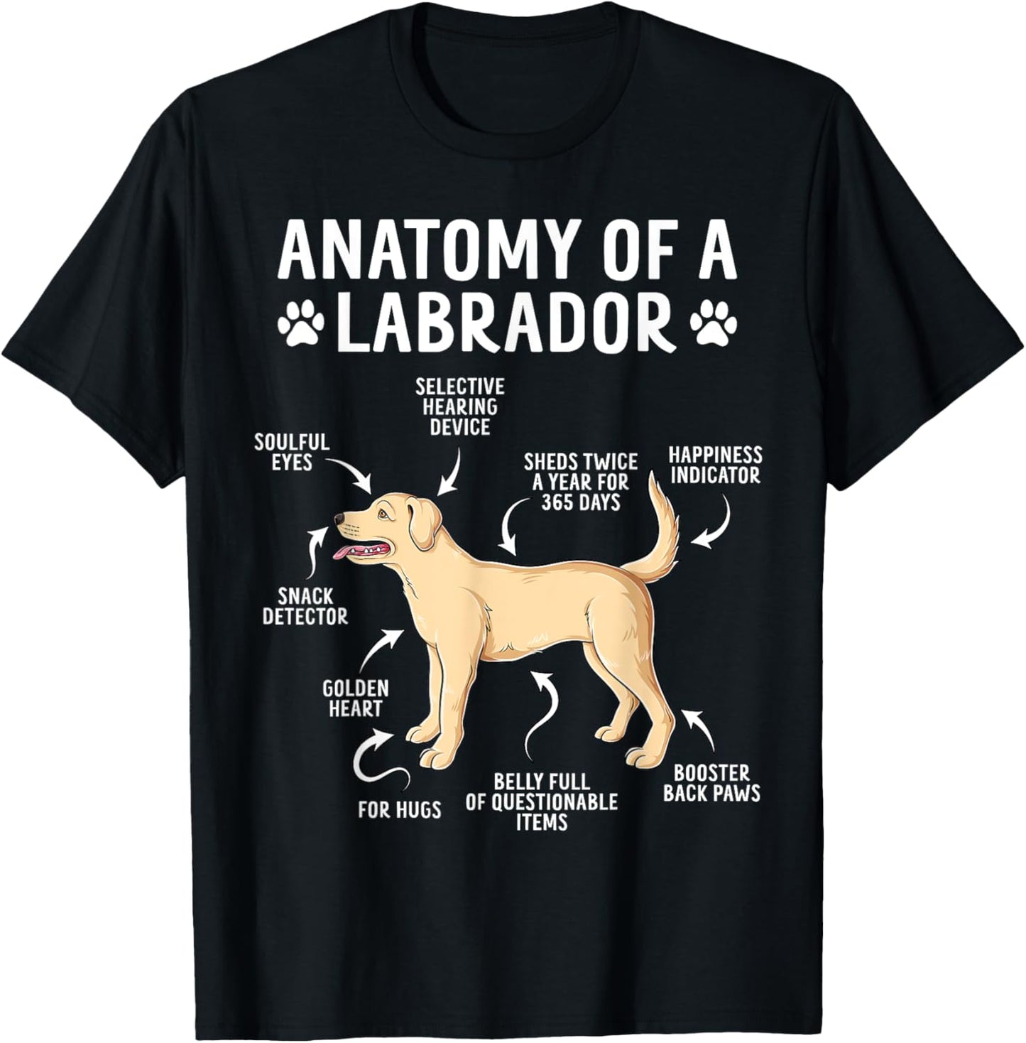 Anatomy of a Labrador Retriever Funny Lab Dog Lover T-shirt