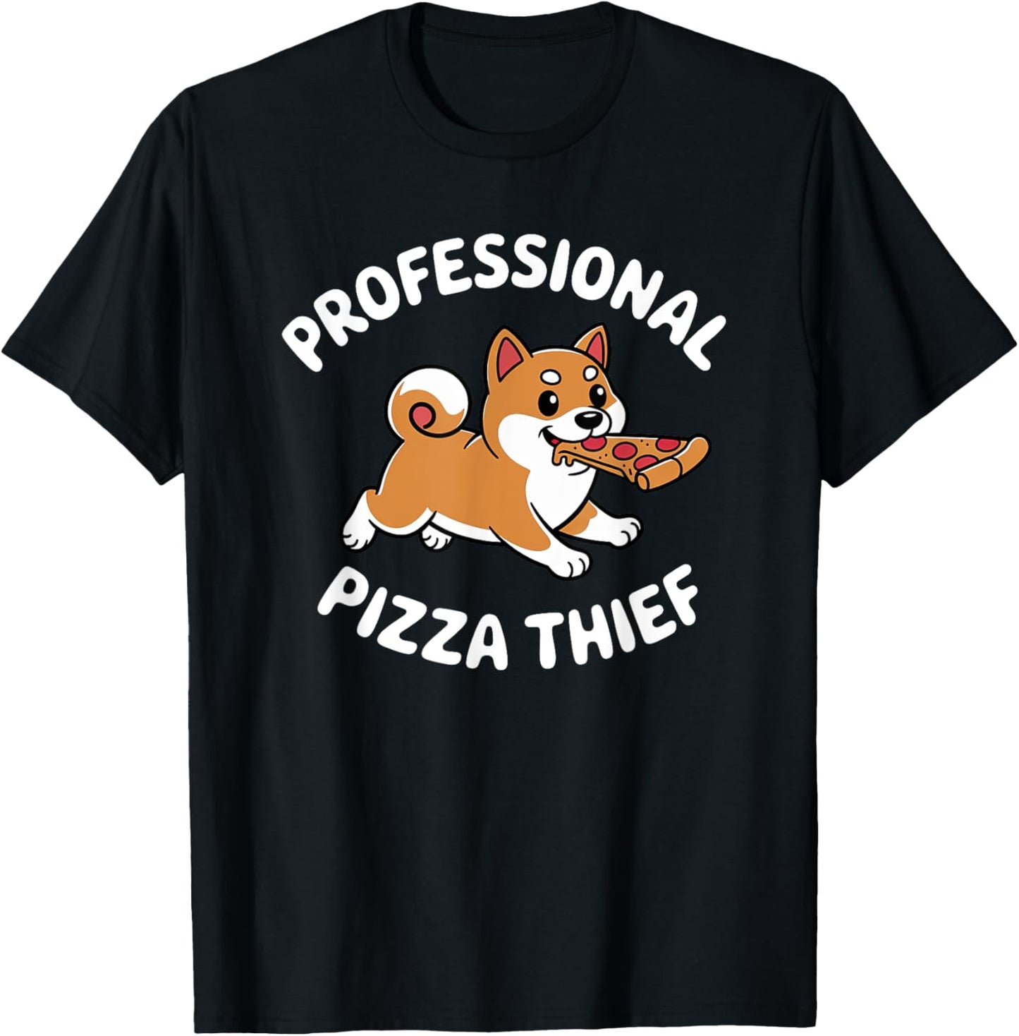 Shiba Inu Pizza Thief Food Dog Lover T-Shirt