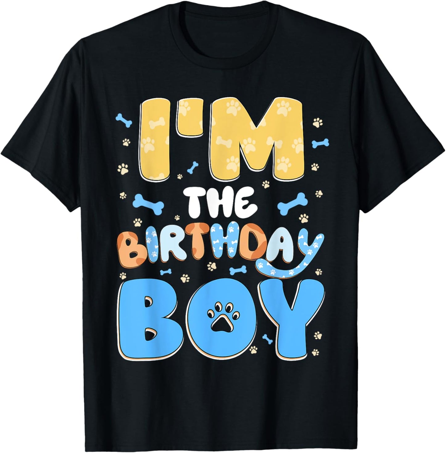 Boys I'm The Birthday Boy Matching Dog Family Party T-Shirt