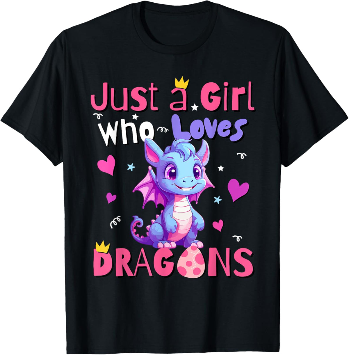 Just a Girl Who Loves Dragon Kid Teen Toddlers Women Fantasy T-Shirt