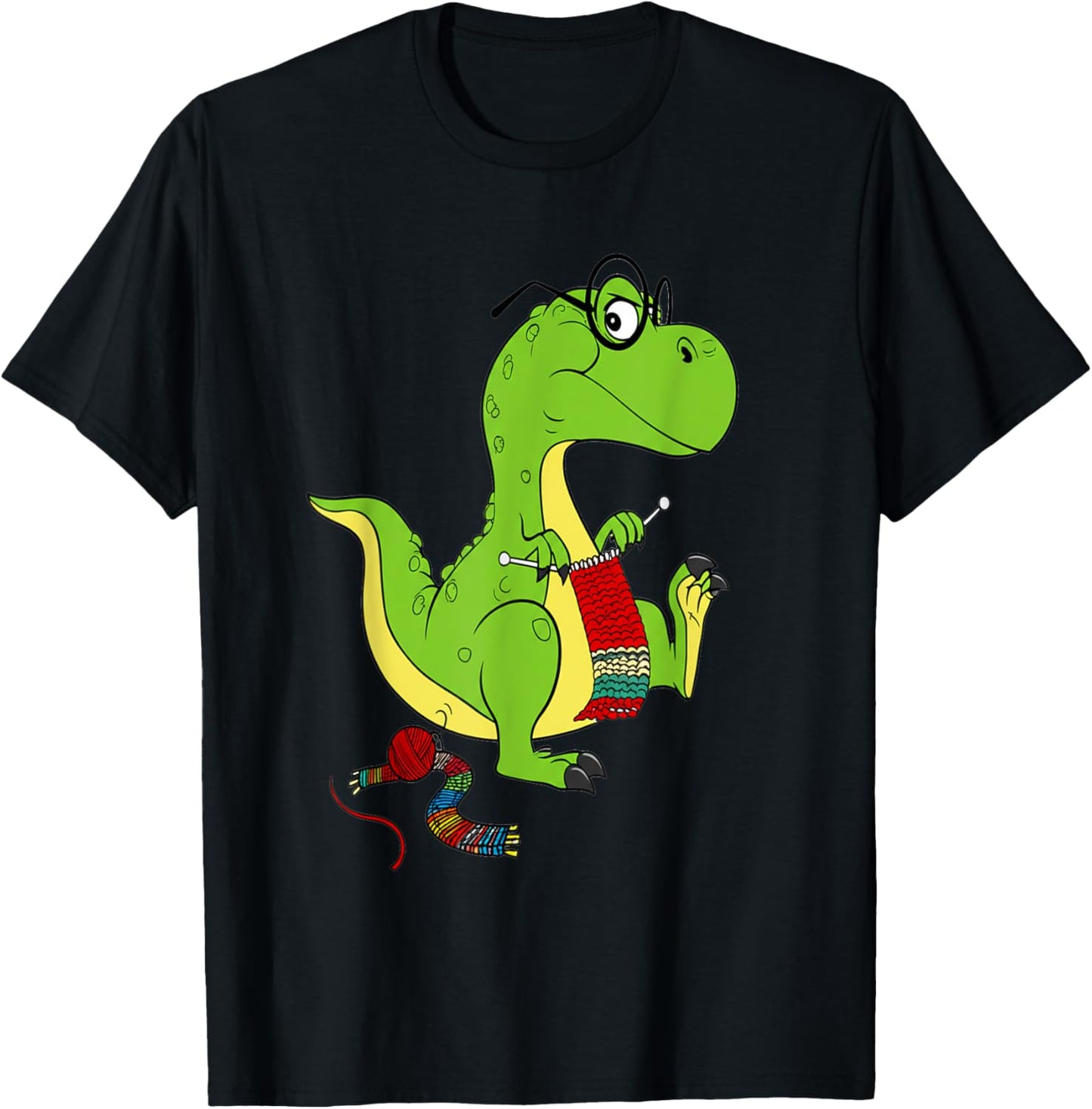 Knitting T-Rex Dinosaur - Funny Crochet Yarn Knitter T-Shirt