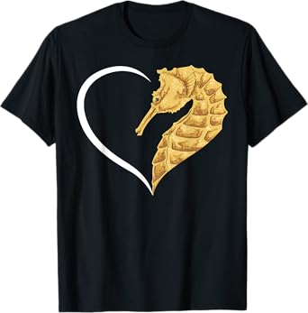 Seahorse Shirts For Women Girls Kids Heart Cute Seahorse T-Shirt