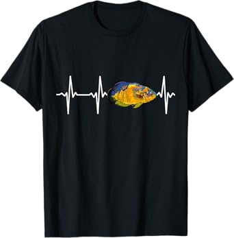 Oscar Fish Heartbeat For Fishkeeping Aquarium Lovers T-Shirt