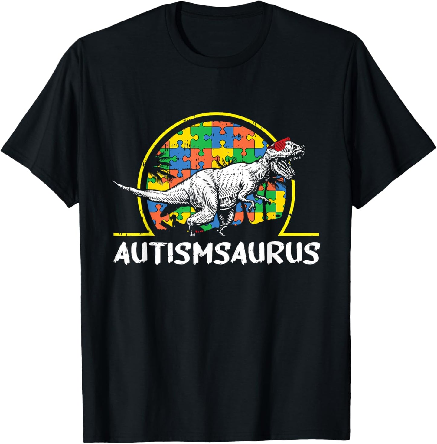 Dino-saur Autism Awareness Gifts For Kids Cute T-Rex Saurus T-Shirt