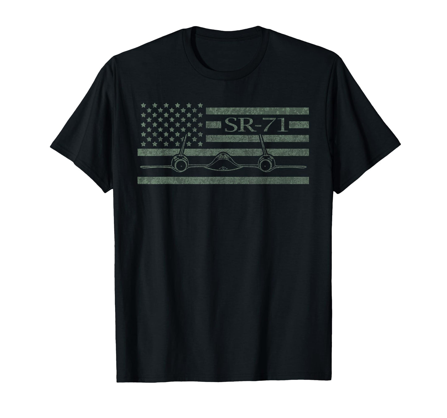 SR-71 Jet US Military Aircraft Black Bird T-Shirt