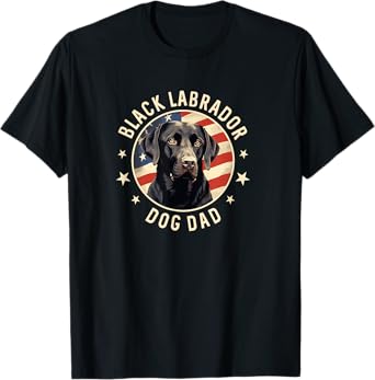 Black Lab Gifts Men, Black Labrador Retriever Dog Dad T-Shirt