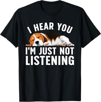 Funny Beagle Design For Men Women Dad Mom Beagle Dog Lovers T-Shirt