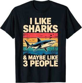 Cool Shark Art For Men Women Great White Hammerhead Shark T-Shirt