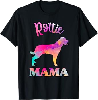 Rottie Rottweiler Mama Shirt Women, Mothers Day Dog Mom T-Shirt