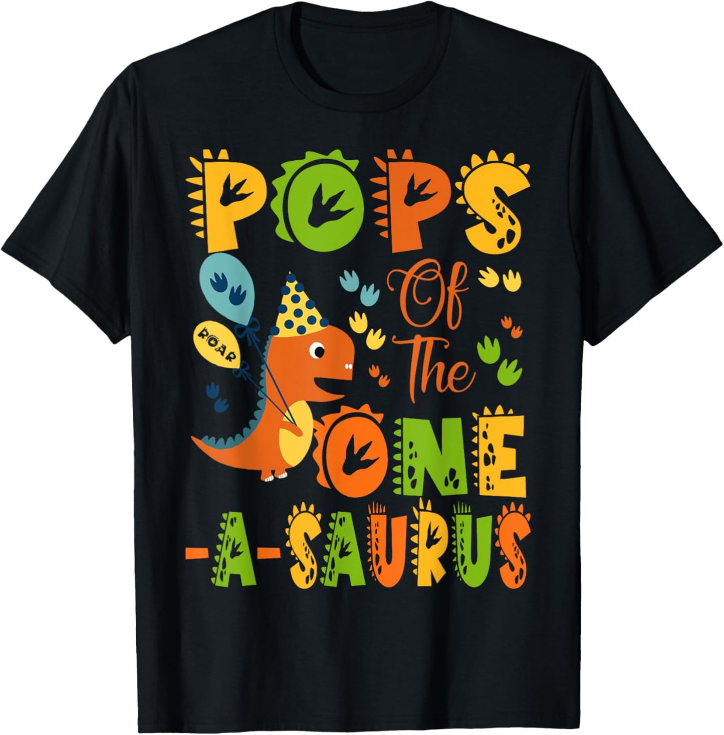 Pops Of The One-A-Saurus 1St Birthday Dinosaur Party T-Shirt