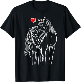 Horse Girl Women Horseback Riding T-Shirt