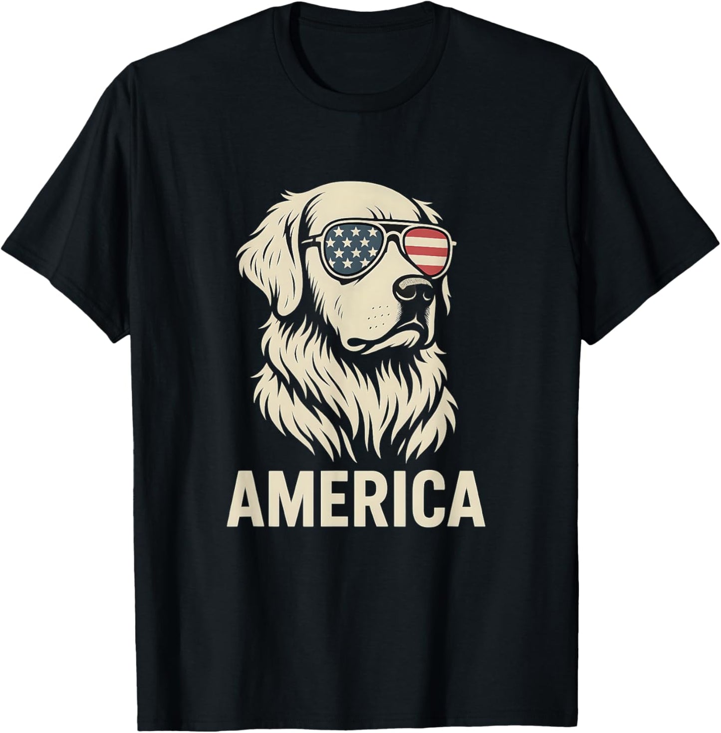 Patriotic Golden Retriever America 4th of July T-Shirt
