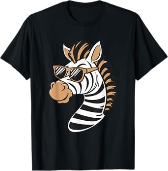 Funny Zebra with Sunglasses T-Shirt
