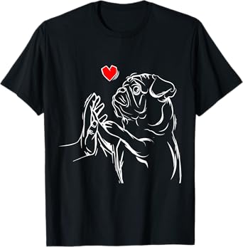Pug Love Dog Women Girls T-Shirt