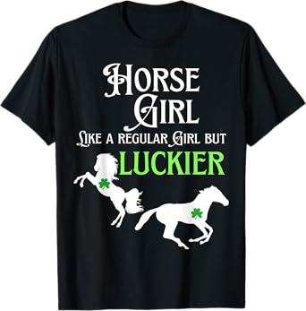 Lucky Cowgirl Horse Girl St. Paddy's Day T-Shirt
