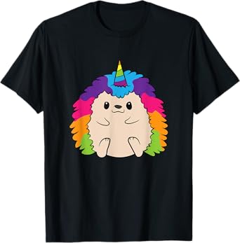 Hedgehog Unicorn Rainbow Hedgehog T-Shirt