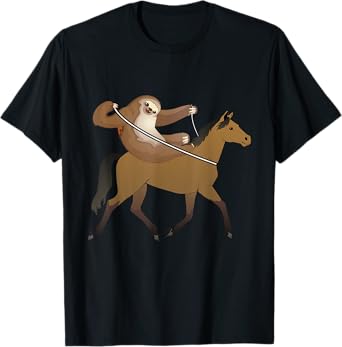 Funny Sloth Riding Horse For Sloths Costume Lover Gift tee T-Shirt
