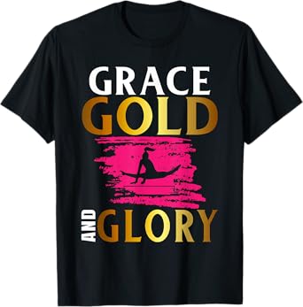 Grace Gold and Glory Female Gymnastics Gymnast T-Shirt