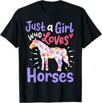 Horses Horse Girl Western Riding Barrel Racing Show Jumping T-Shirt