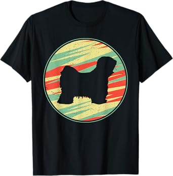 Tibetan Terrier Retro Vintage Silhouette Cute Dog Gift Men Women Kids T-Shirt