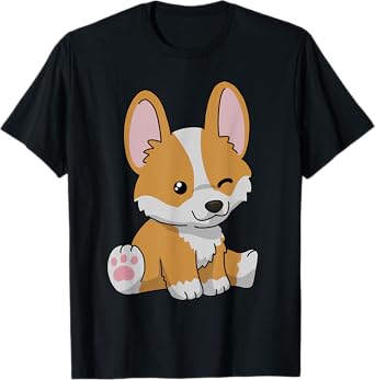 Corgi Gifts For Kids & Adults Black Classic Fit Short Sleeve T-Shirt for Women & Men