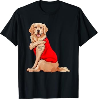 Funny Golden-Retriever Dog I Love Mom Men Women T-Shirt